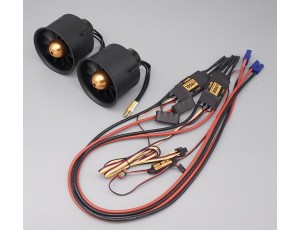 Freewing 80mm 12 Blade EDF Twin Power Combo 2150Kv IR For 6S High Speed With Reverse Brake Function